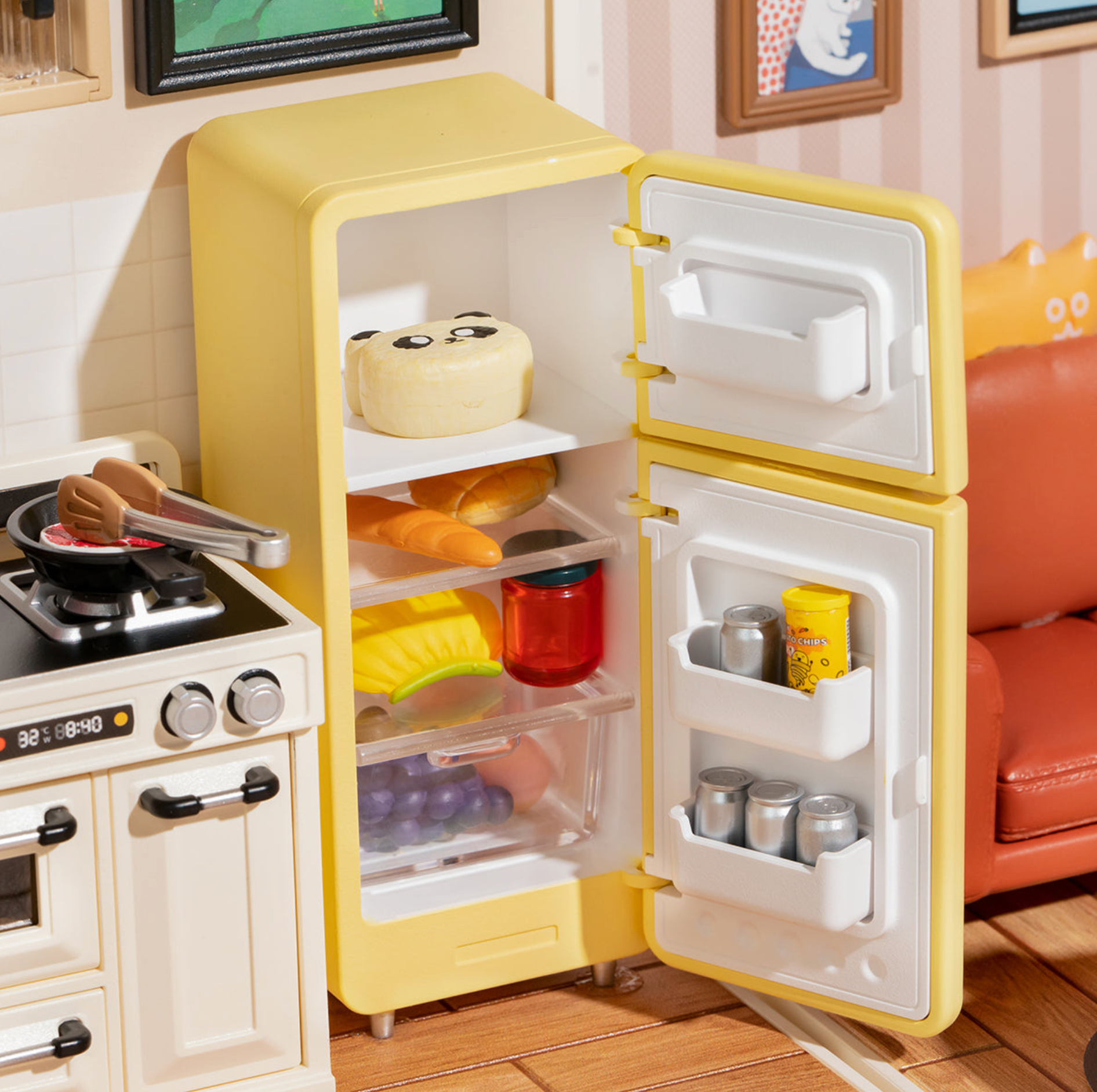ROBOTIME Happy Meals Kitchen DIY Miniature House - Super Creator