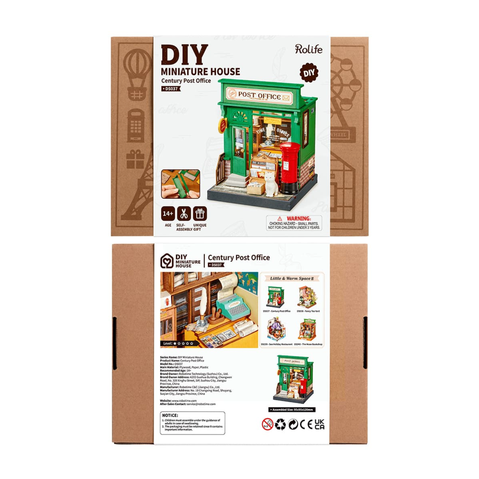 ROBOTIME Century Post Office DIY Miniature House