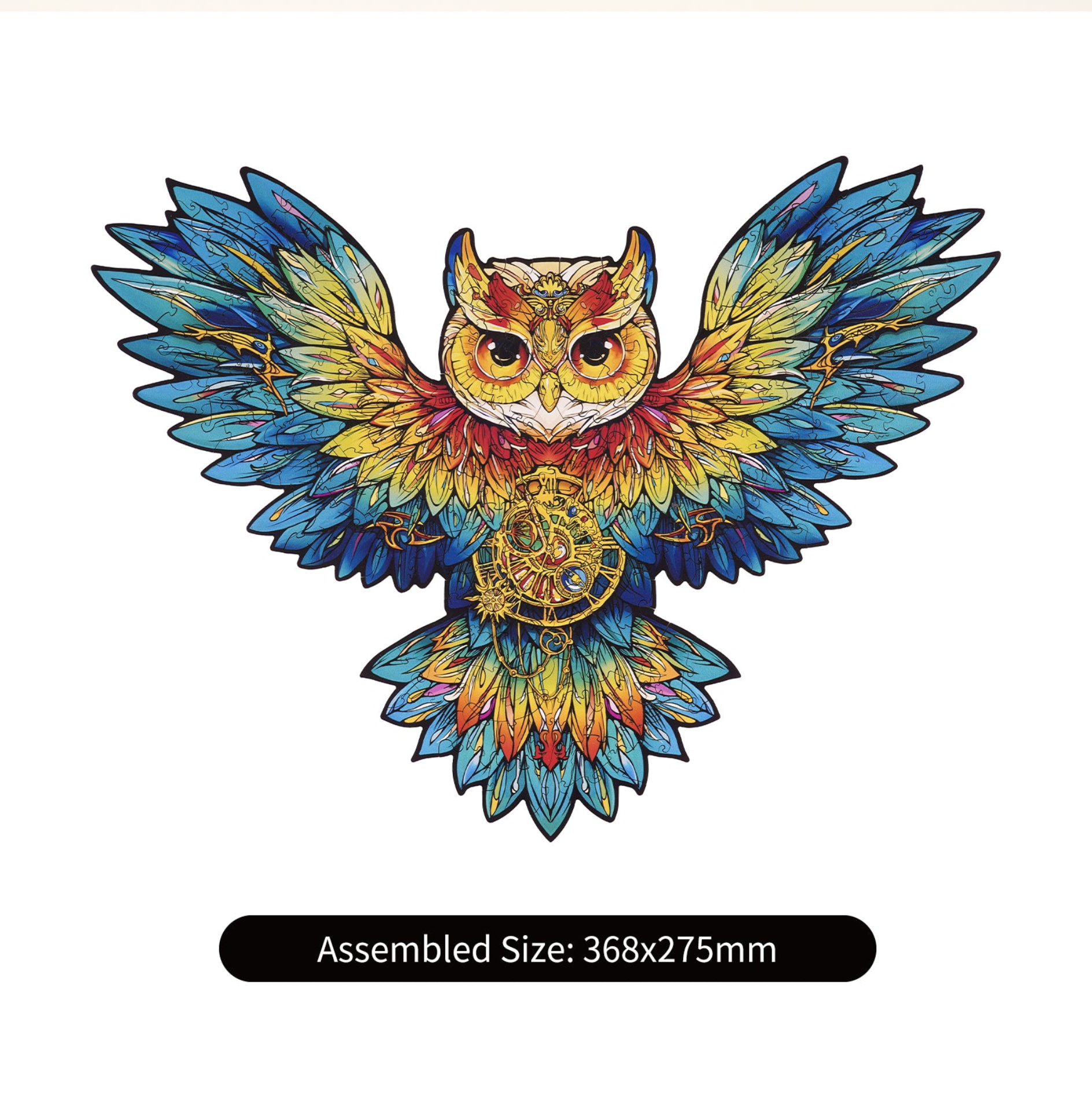ROBOTIME Owl Colorful Wooden Jigsaw Puzzle - 200 Pieces