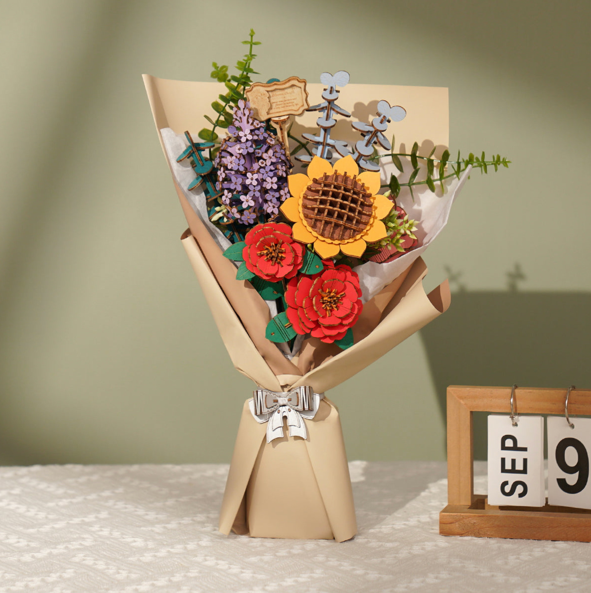 Robotime DIY Wooden Flower Bouquet