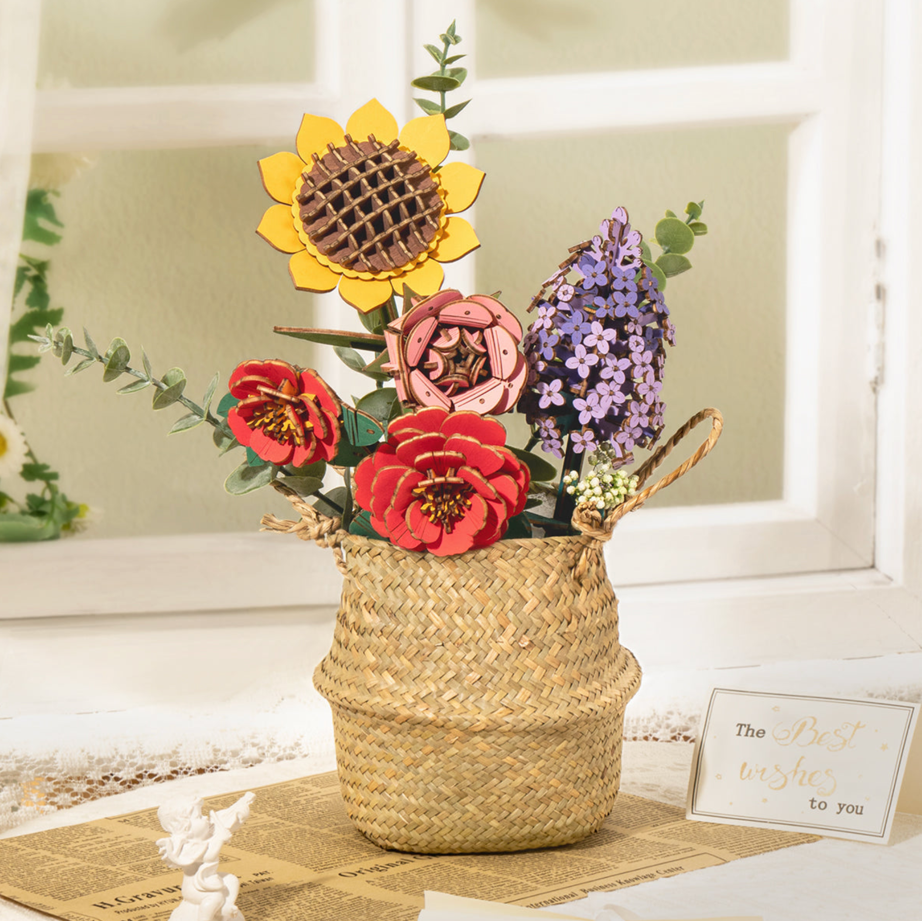 Robotime DIY Wooden Flower Bouquet