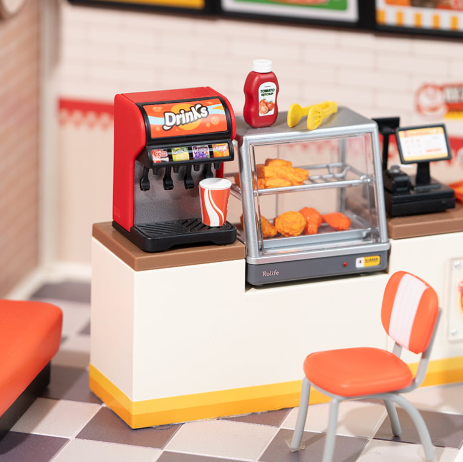 ROBOTIME Yum Yum Burgers DIY Miniature House - Super Creator