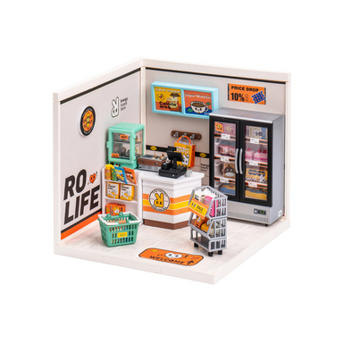ROBOTIME Super Creator Energy Supply Store DIY Miniature House Kit - Super Creator