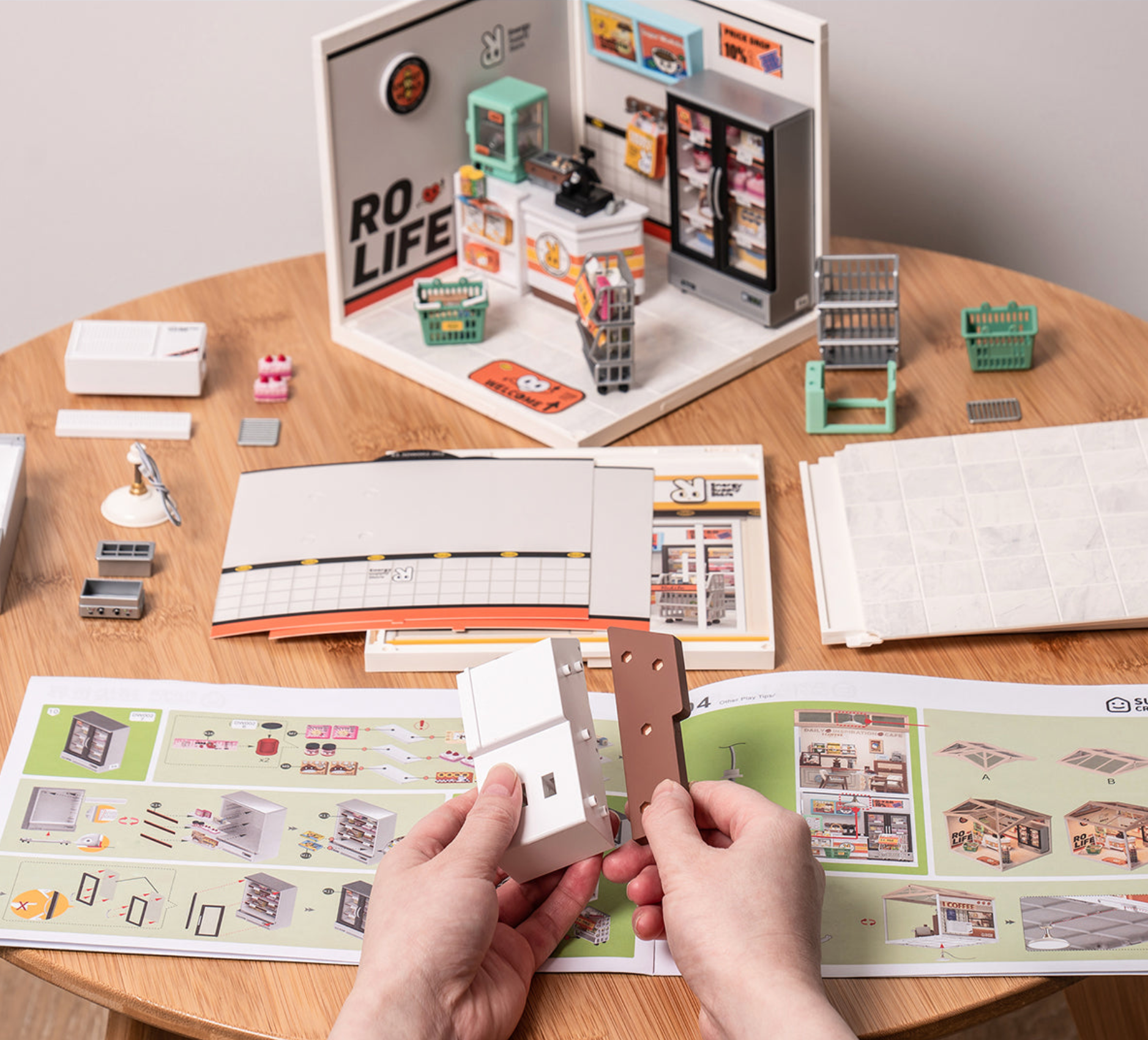 ROBOTIME Super Creator Energy Supply Store DIY Miniature House Kit - Super Creator