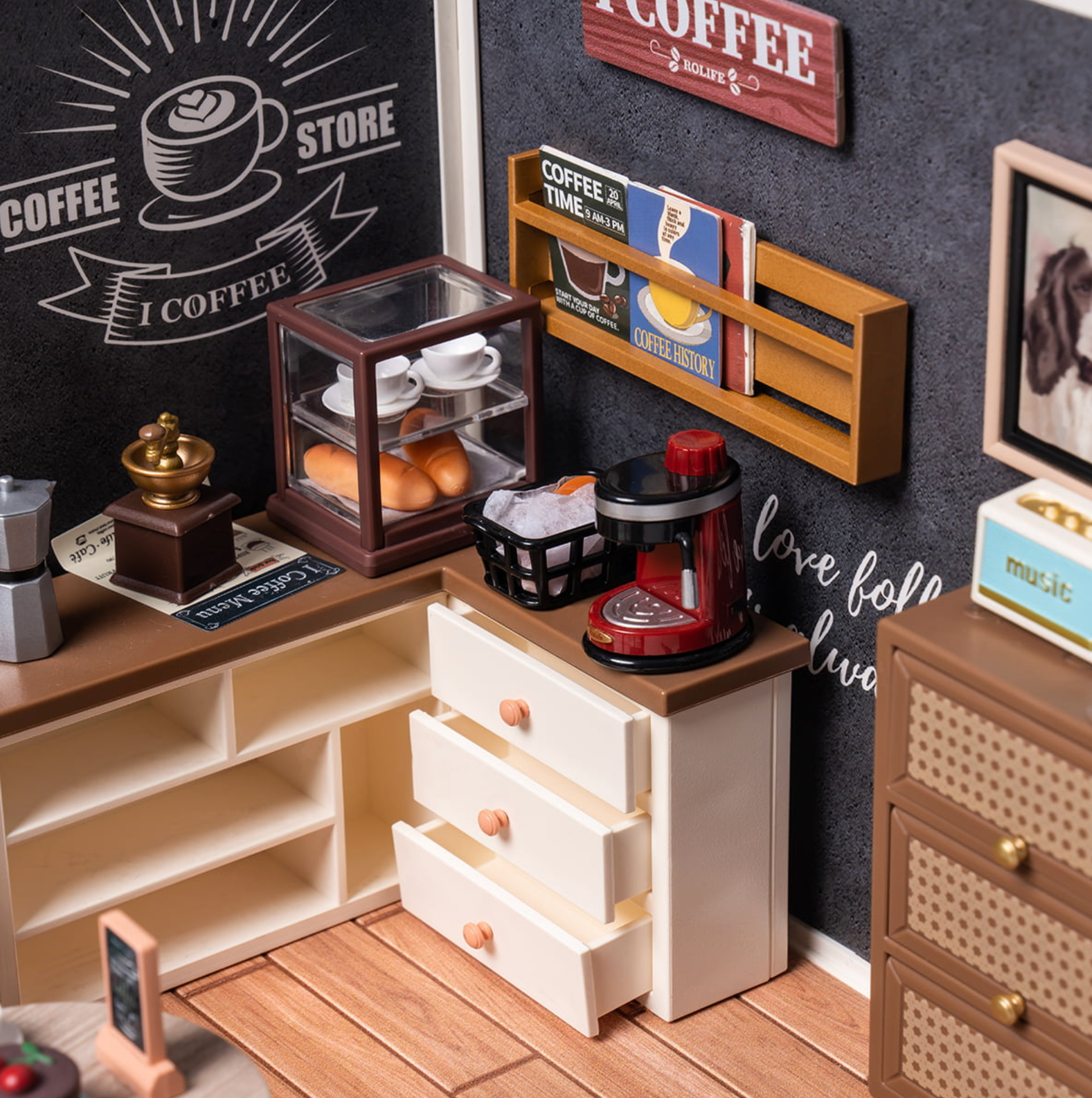 ROBOTIME Super Creator Energy Supply Store DIY Miniature House Kit - Super Creator