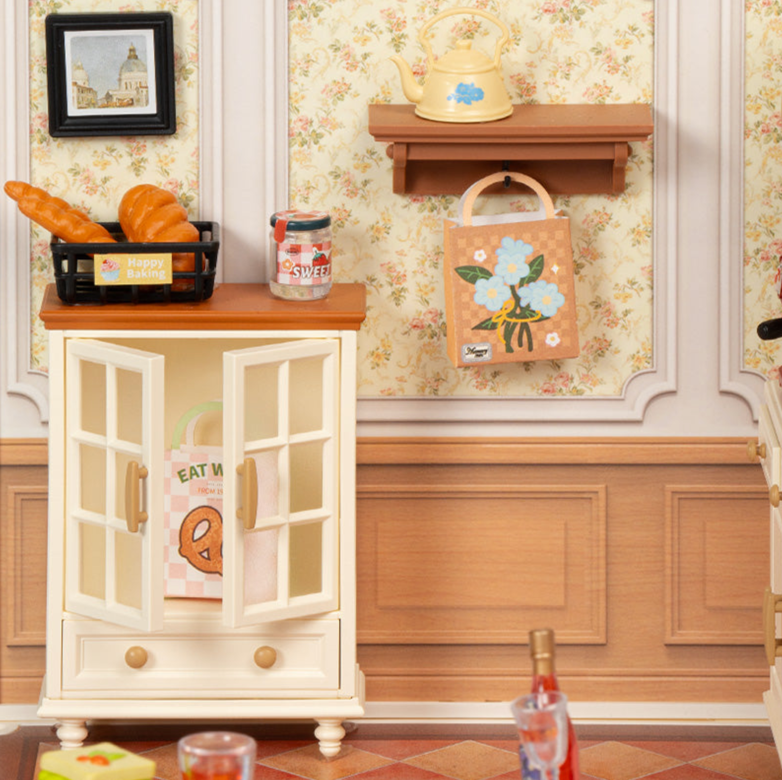 ROBOTIME Warm Dining Room DIY Miniature House - Super Creator