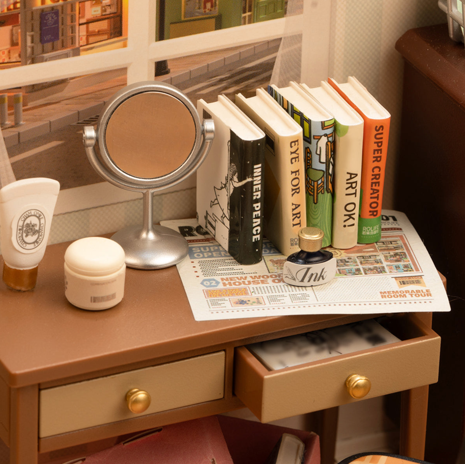 ROBOTIME Sweet Dream Bedroom DIY Miniature House - Super Creator