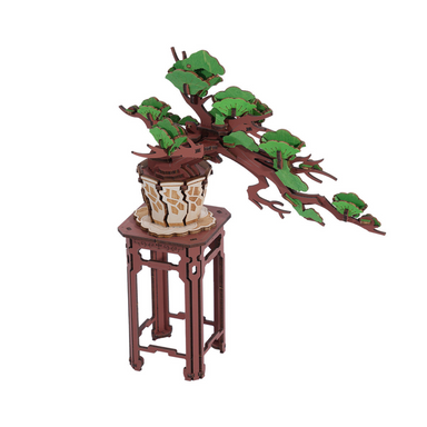 ROBOTIME Evergreen Pine Bonsai DIY Wooden 3D Puzzle