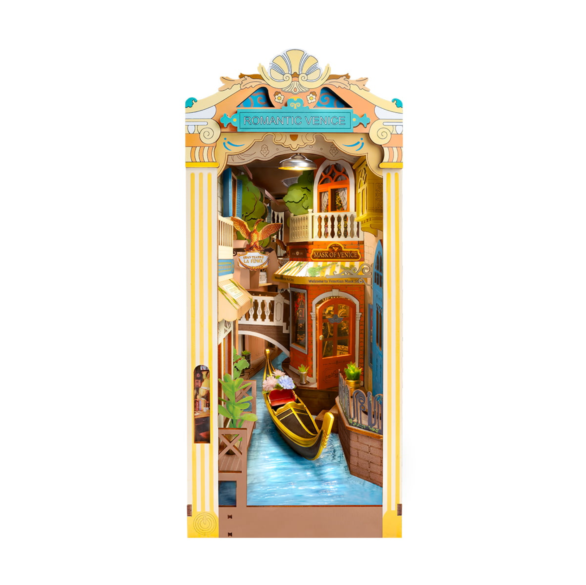 ROBOTIME Romantic Venice DIY Book Nook Shelf Insert Kit