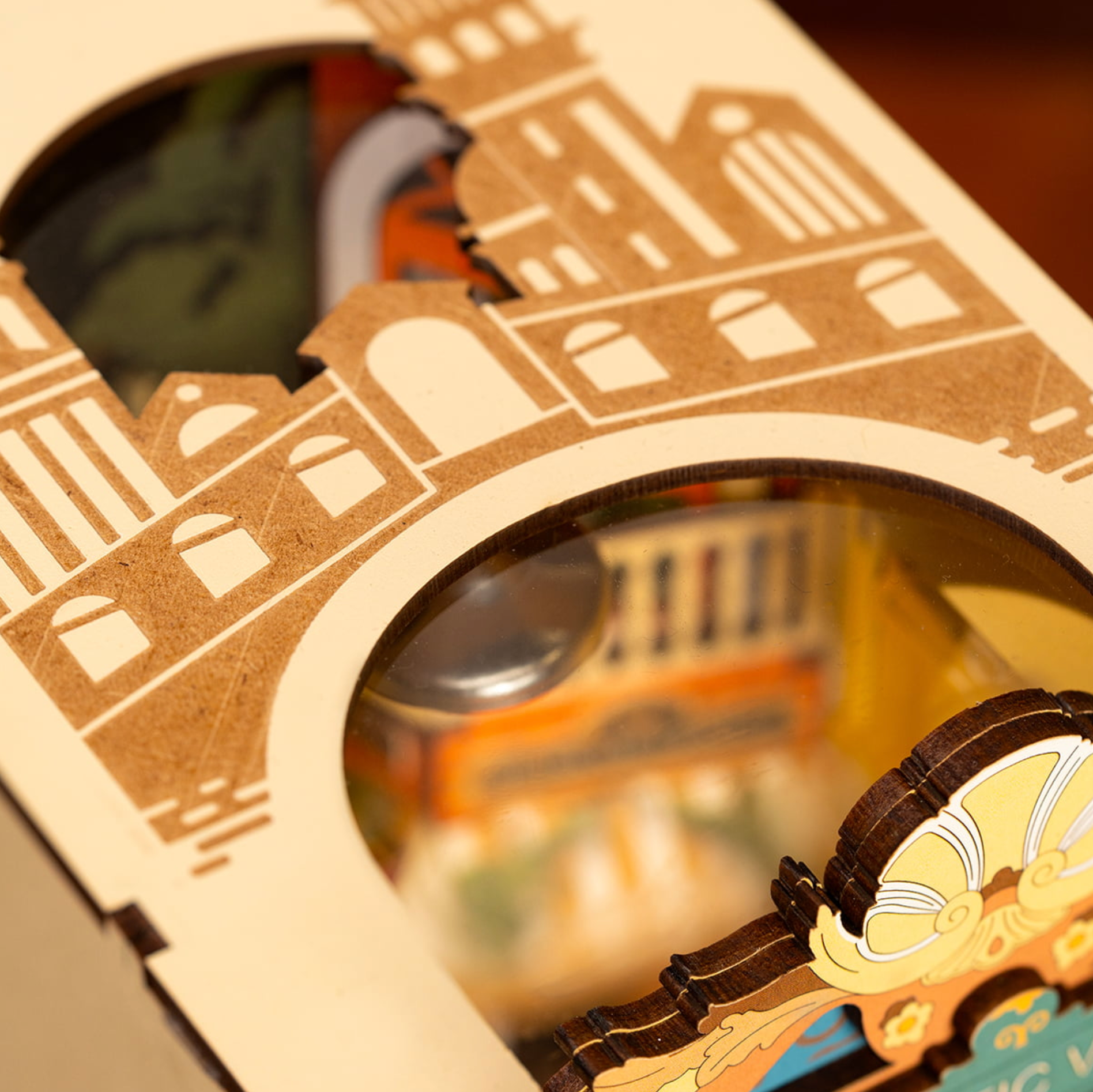 ROBOTIME Romantic Venice DIY Book Nook Shelf Insert Kit