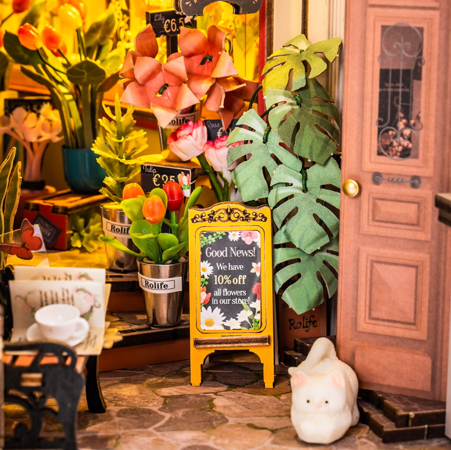 Robotime Floral Corner DIY Book Nook
