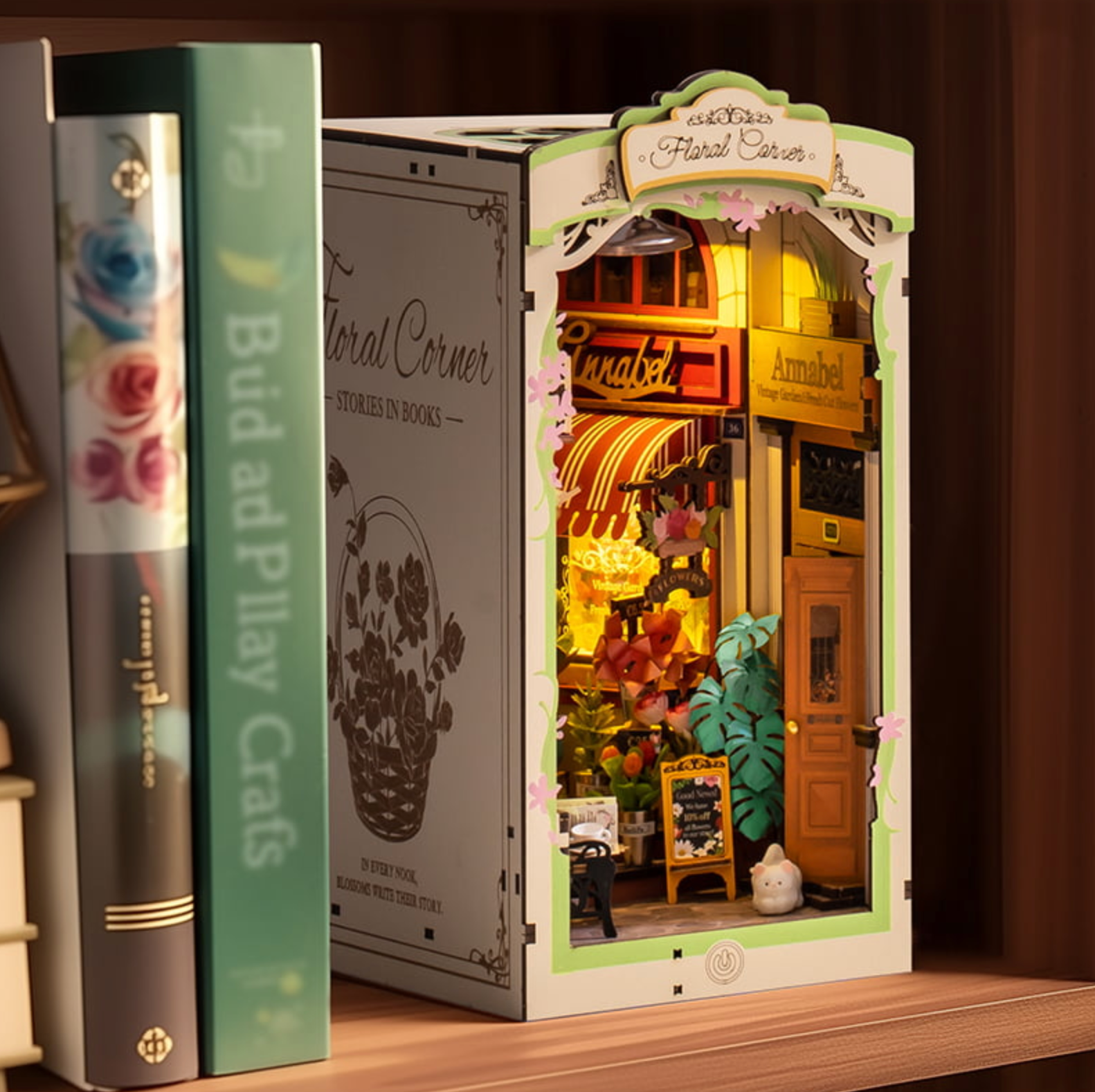 Robotime Floral Corner DIY Book Nook