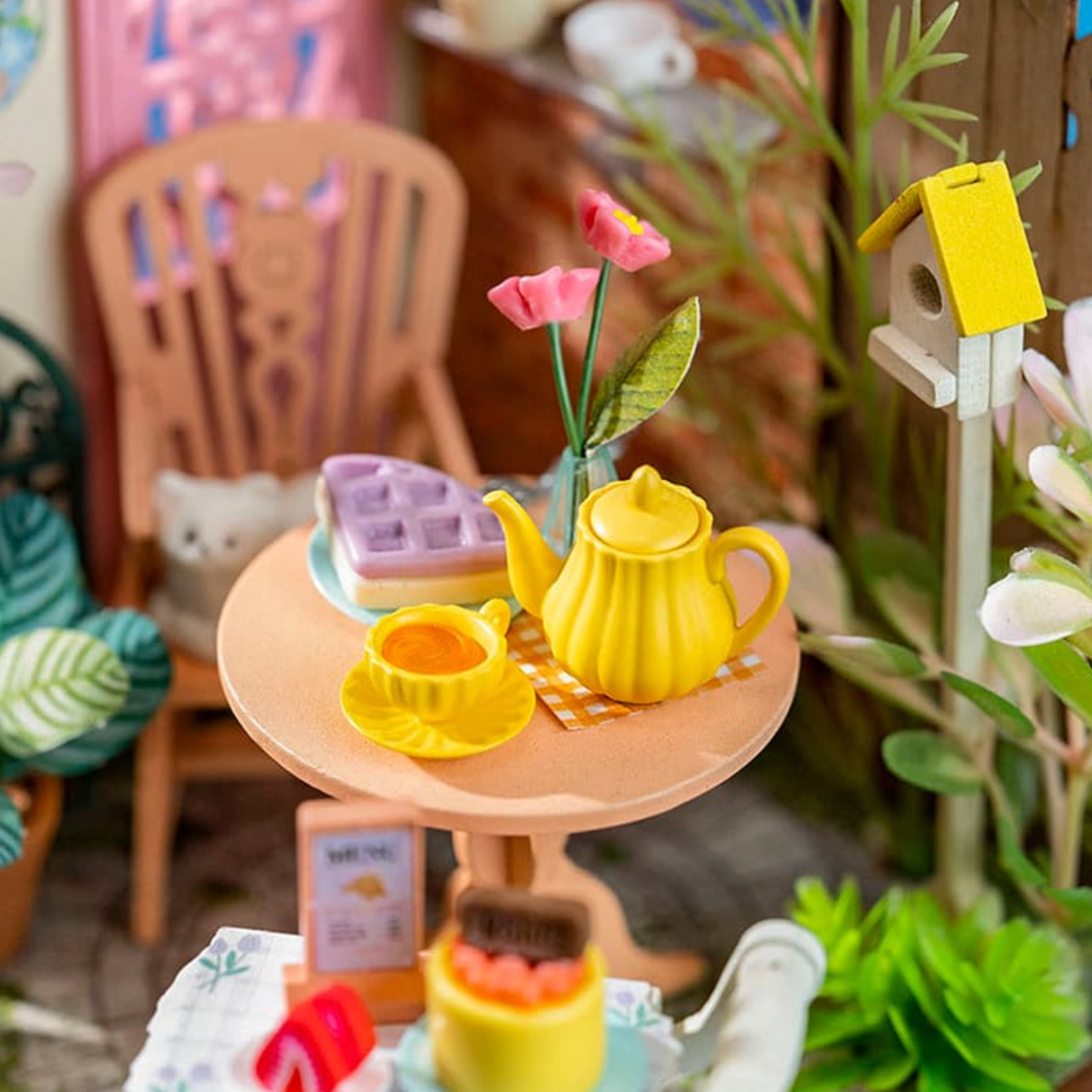 ROBOTIME Fancy Tea Yard DIY Miniature House