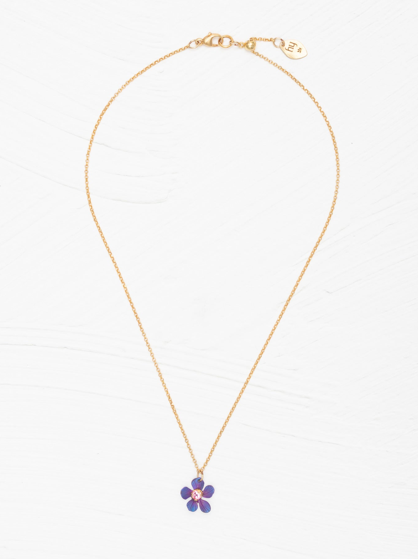 Holly Yashi Plumeria Flower Necklace for Kids- Purple & Rose