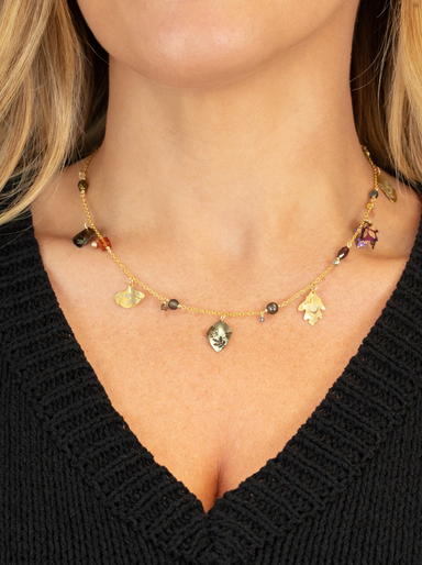 Holly Yashi Charming Leaf Necklace - Autumn Harvest