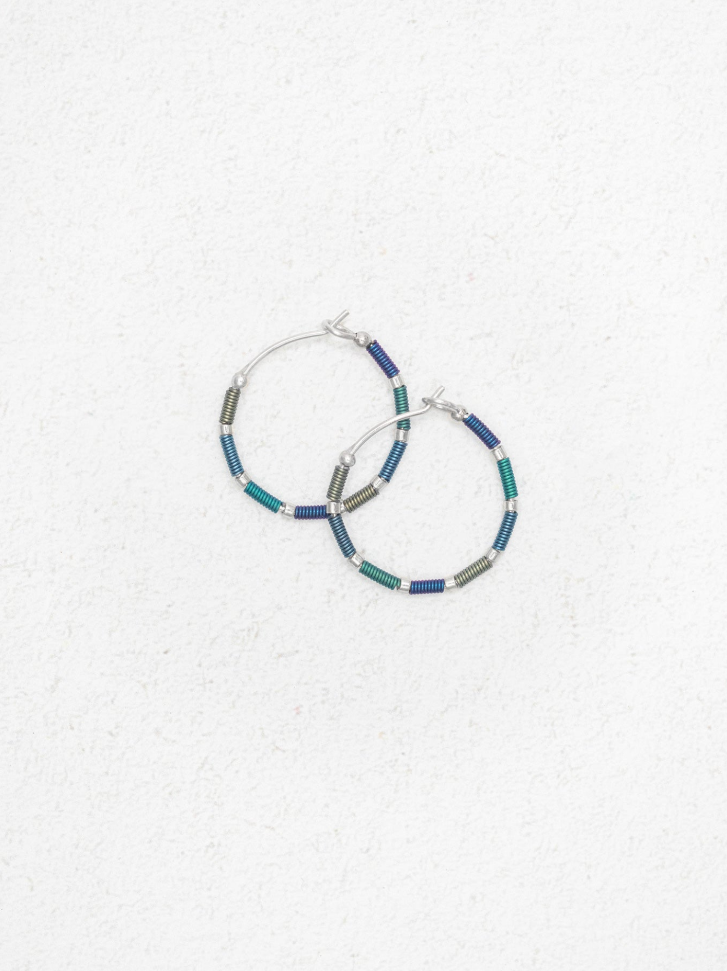 Holly Yashi Sierra Hoop Earrings - Blue and Gold