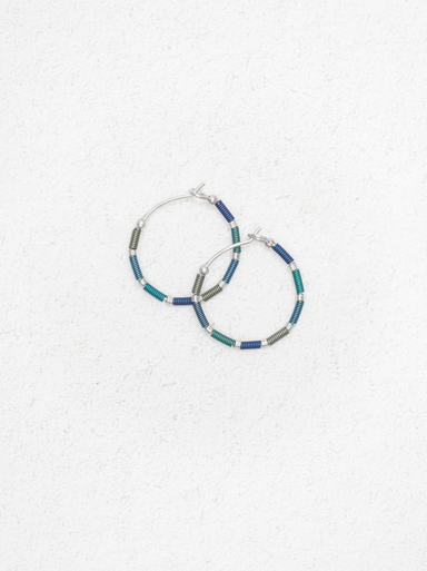 Holly Yashi Sierra Hoop Earrings - Blue and Gold