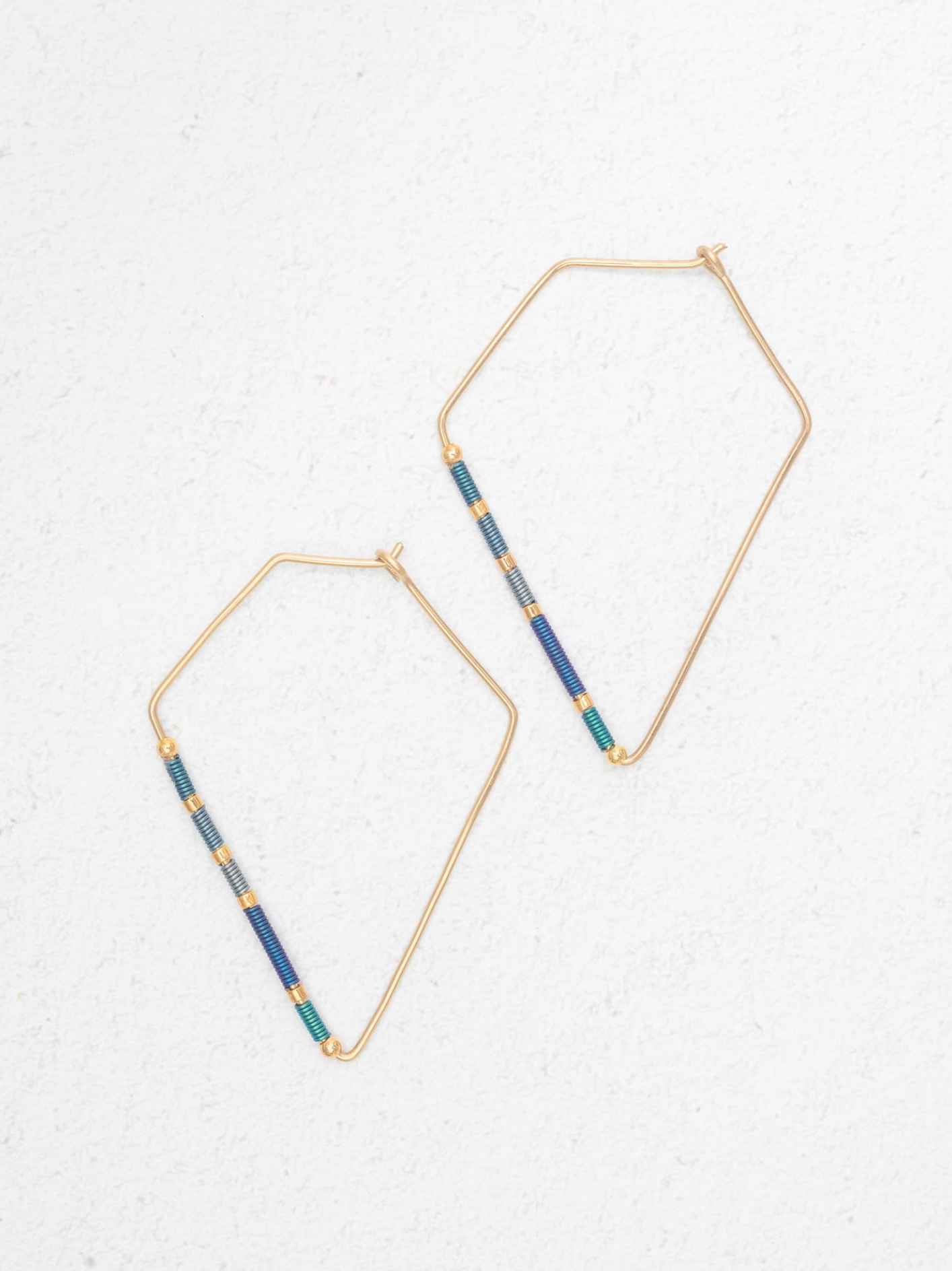 Holly Yashi Anza Earrings - Blue and Gold