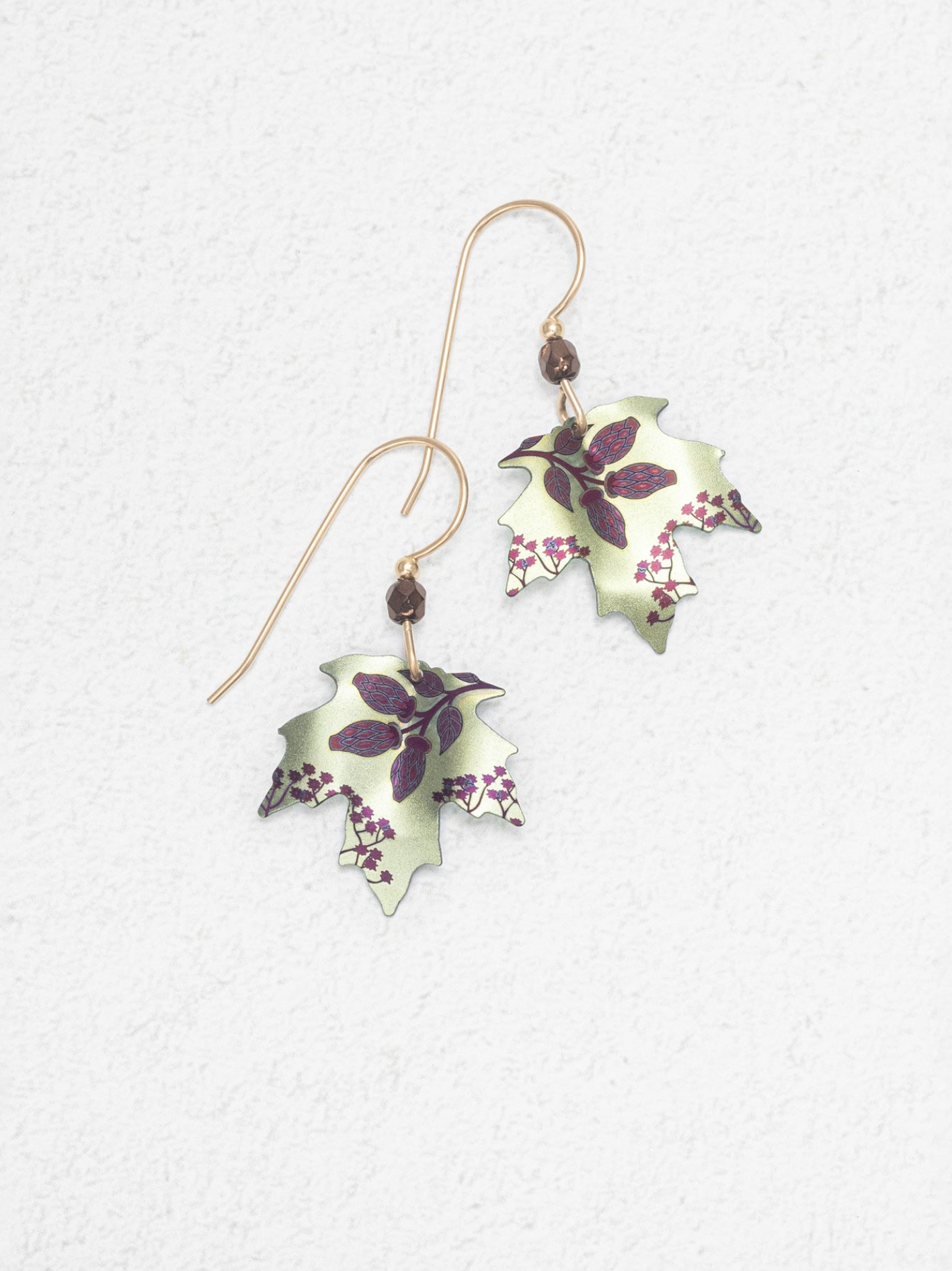 Holly Yashi Blooming Maple Earrings - Sage