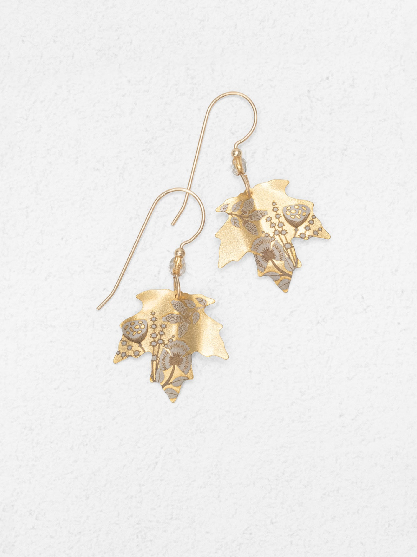 Holly Yashi Blooming Maple Earrings - Gold