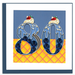 80th Birthday Quilled Greeting Card