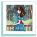 Anime Woman Blank Quilling Card