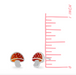 Boma Red Mushroom Stud Earrings