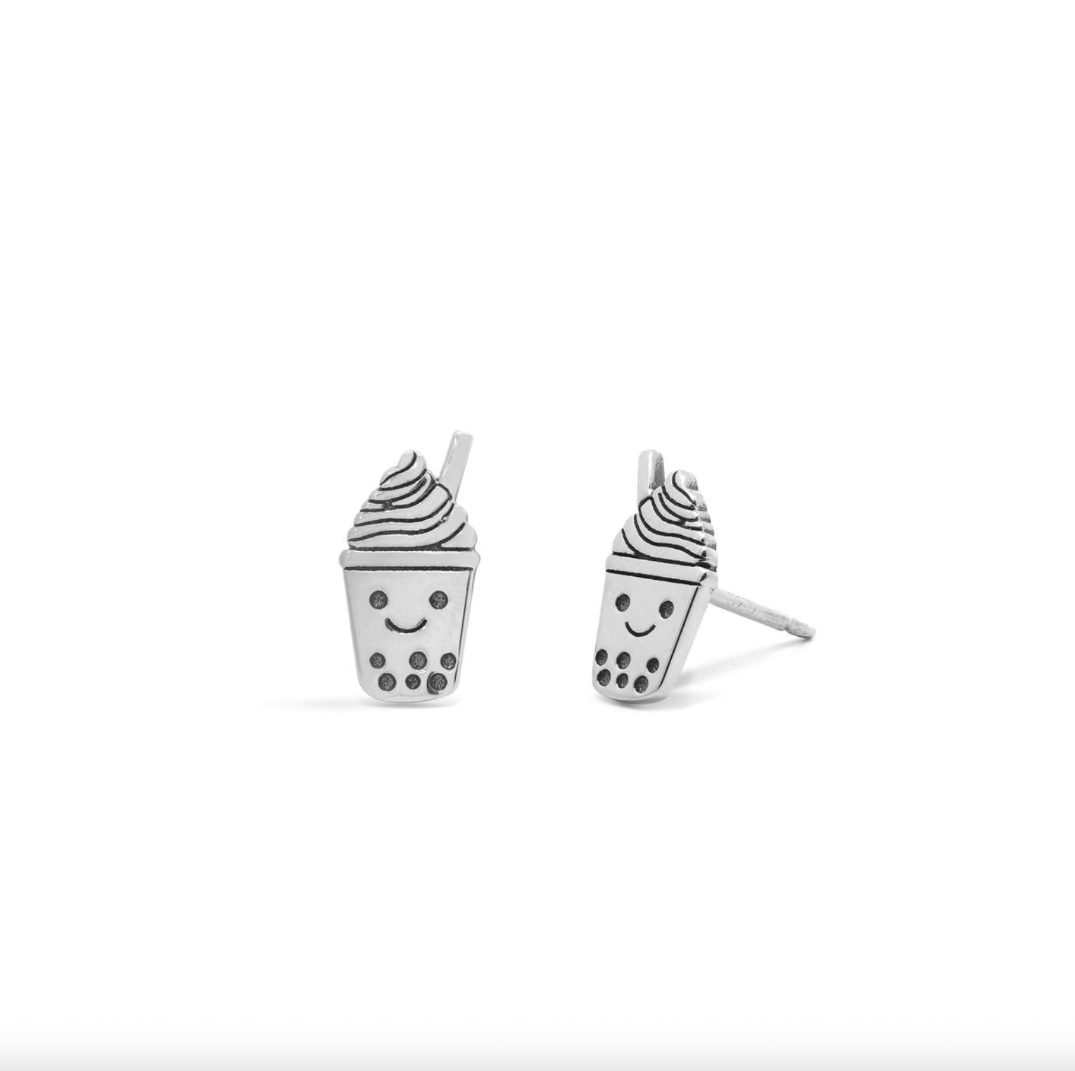 Boma Smiling Boba Tea Stud Earrings