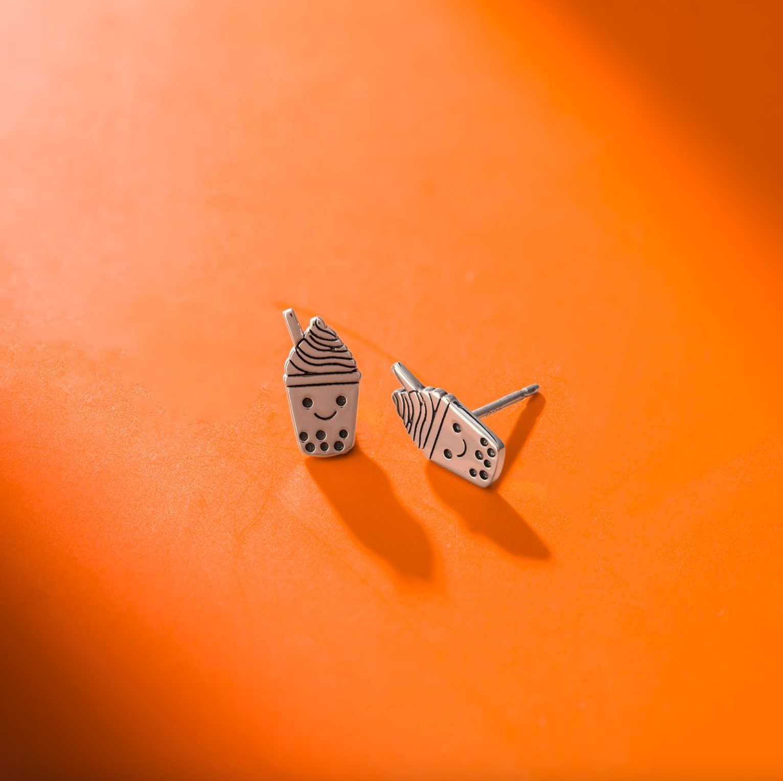 Boma Smiling Boba Tea Stud Earrings