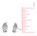 Boma Smiling Boba Tea Stud Earrings