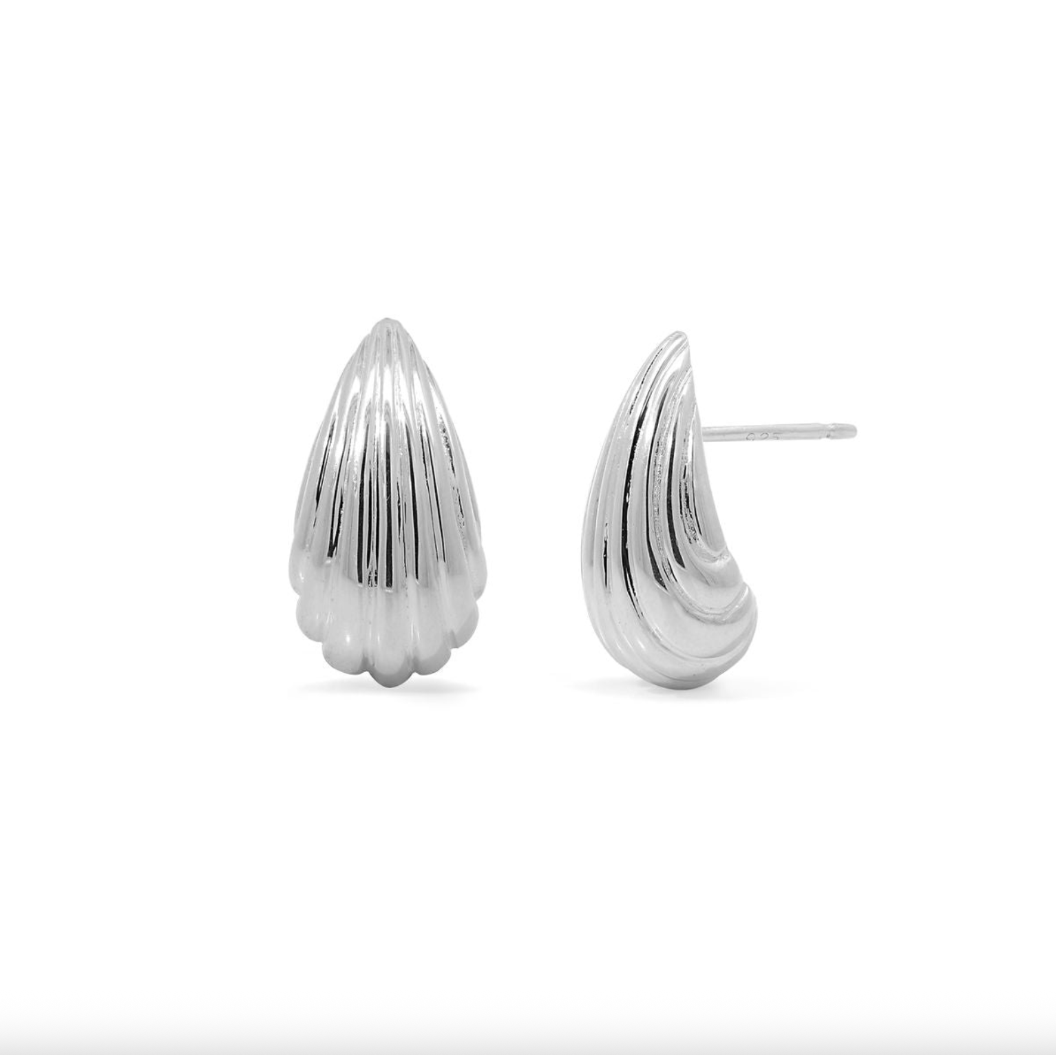 Boma Aliana Sterling Silver Textured Teardrop Post Earrings