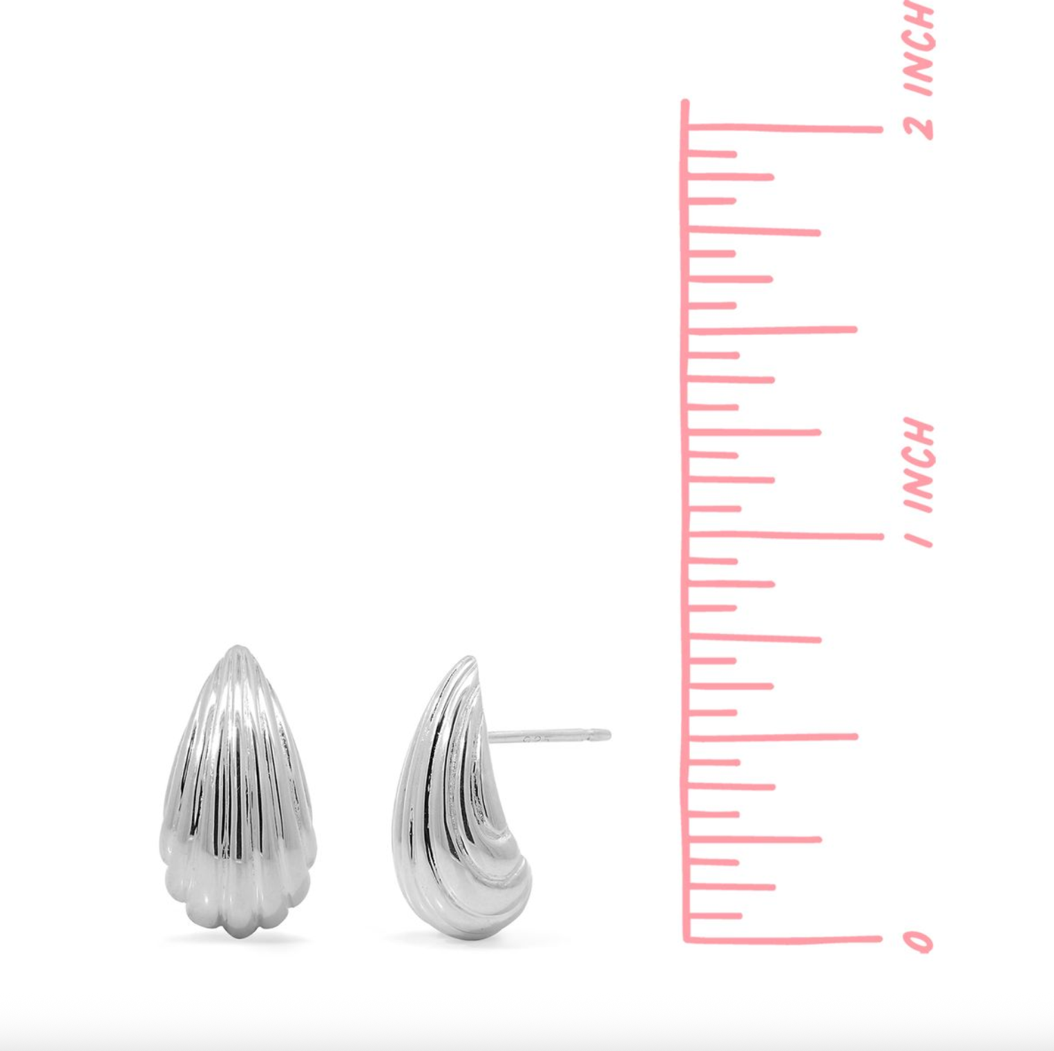 Boma Aliana Sterling Silver Textured Teardrop Post Earrings