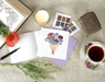 QUILLING CARDS Quilled Playful Flower Bouquet Greeting Card