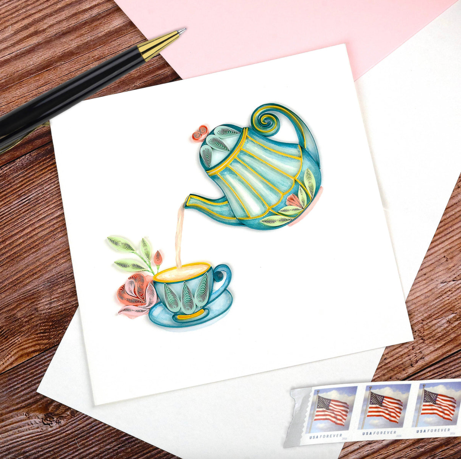 Afternoon Tea Blank Quilling Card