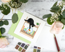 Mischievous Black Cat Blank Quilling Card