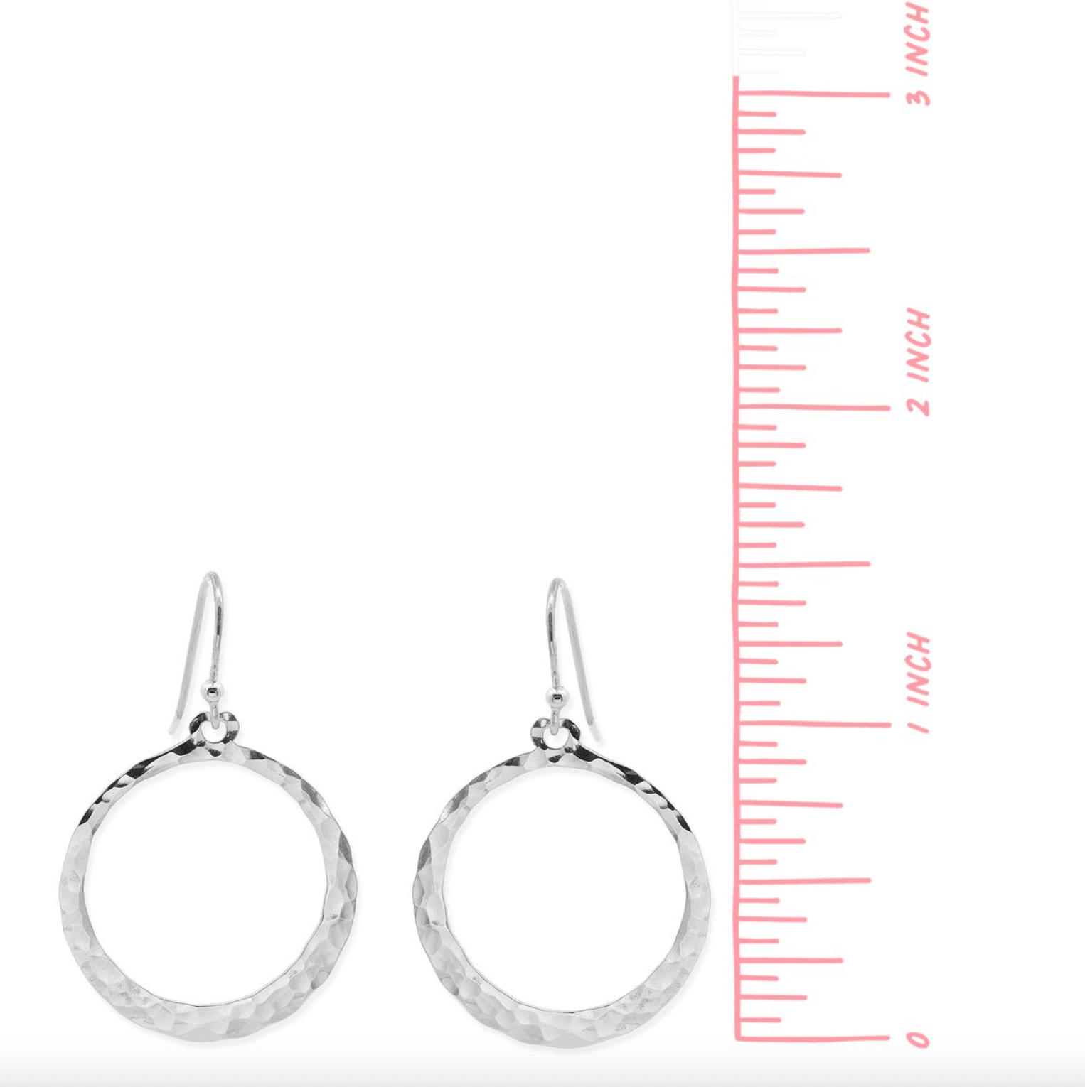 Boma Hammered Circle Sterling Silver Earrings