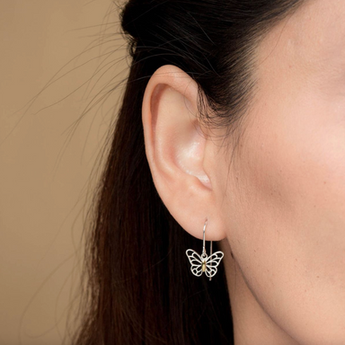 Boma Elegant Outline Monarch Butterfly Earrings