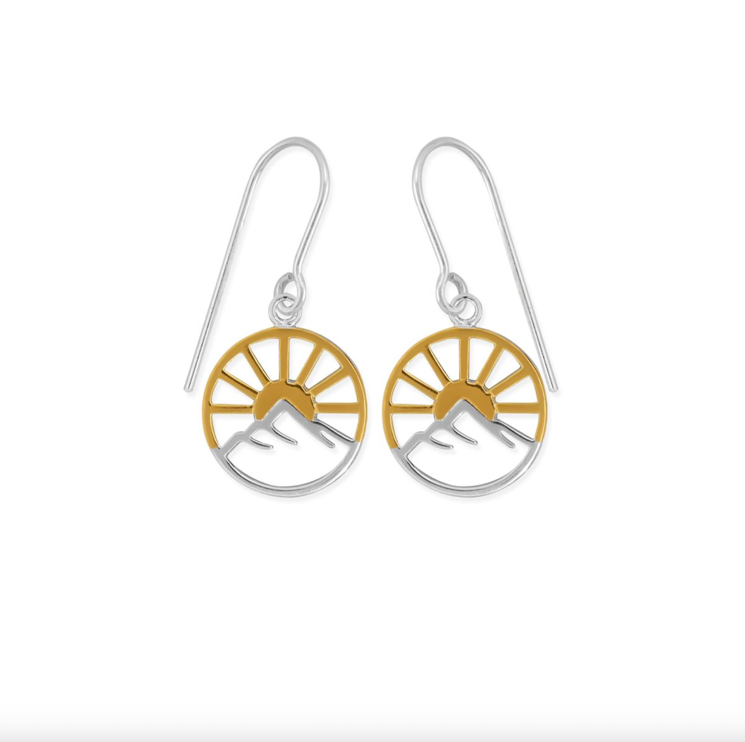 Boma Radiant Sunrise Drop Earrings - Gold and Silver