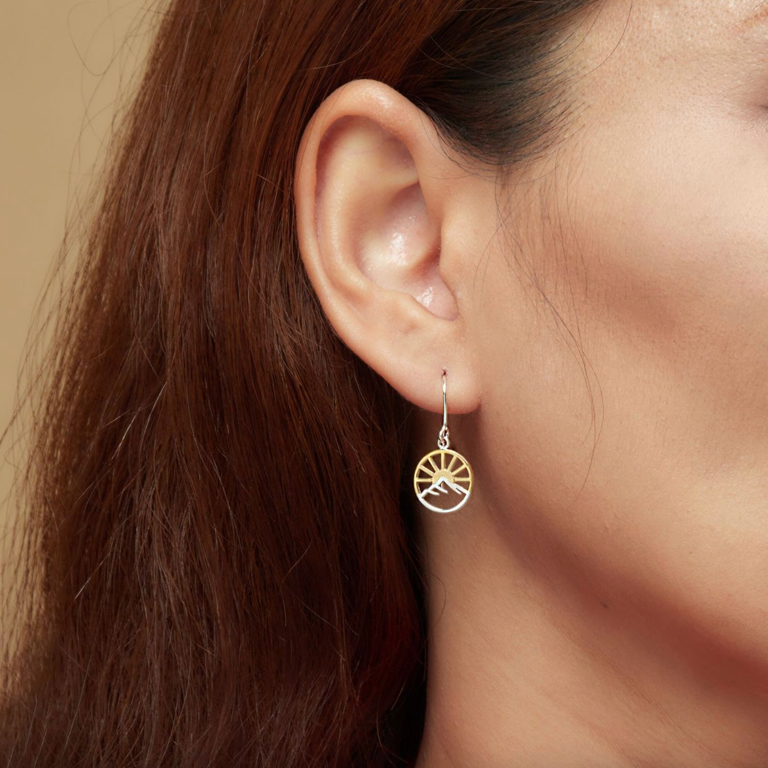 Boma Radiant Sunrise Drop Earrings - Gold and Silver