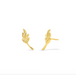 Boma Gold Little Leaf Branch Stud Earrings
