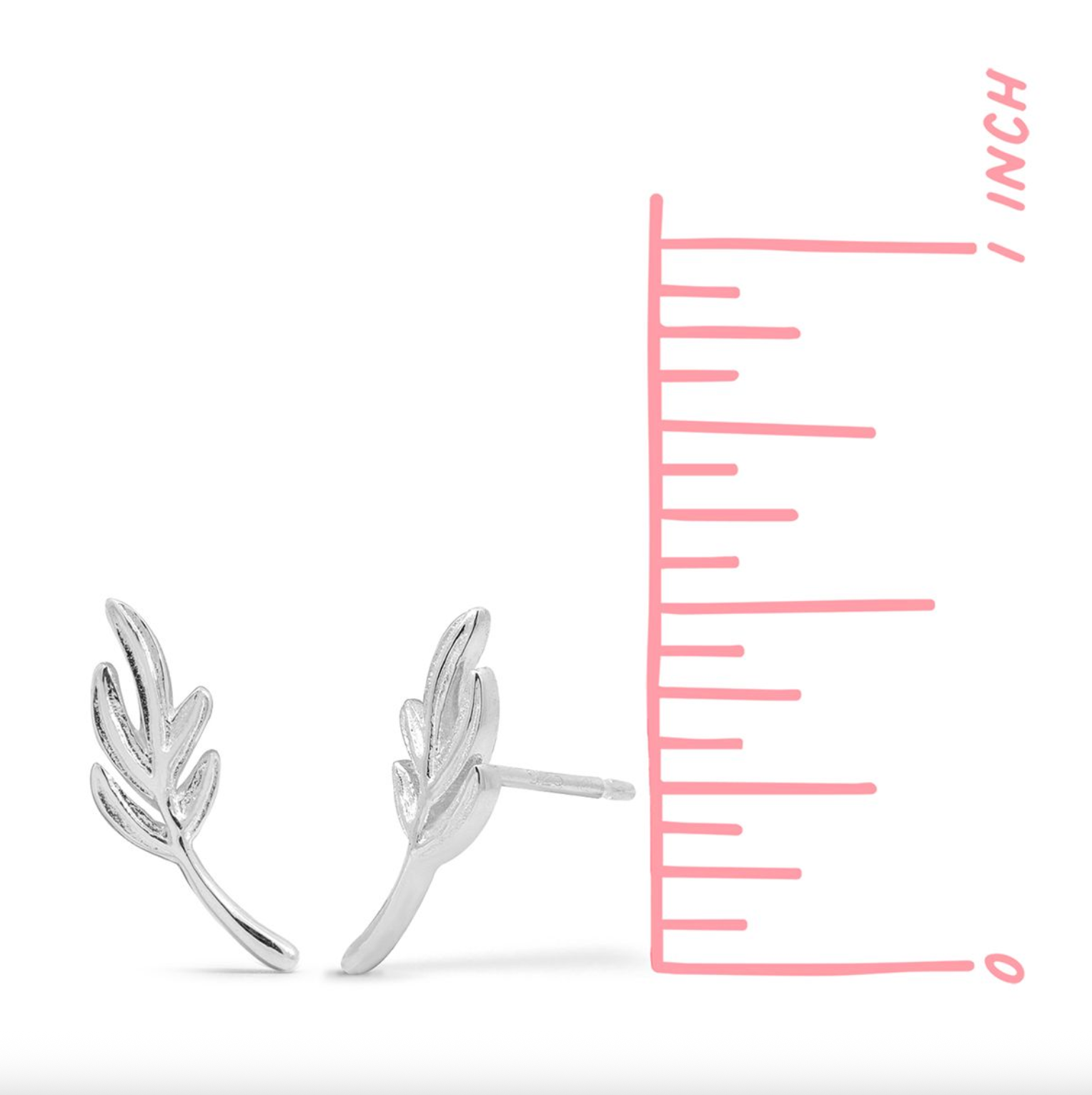 Boma Gold Little Leaf Branch Stud Earrings