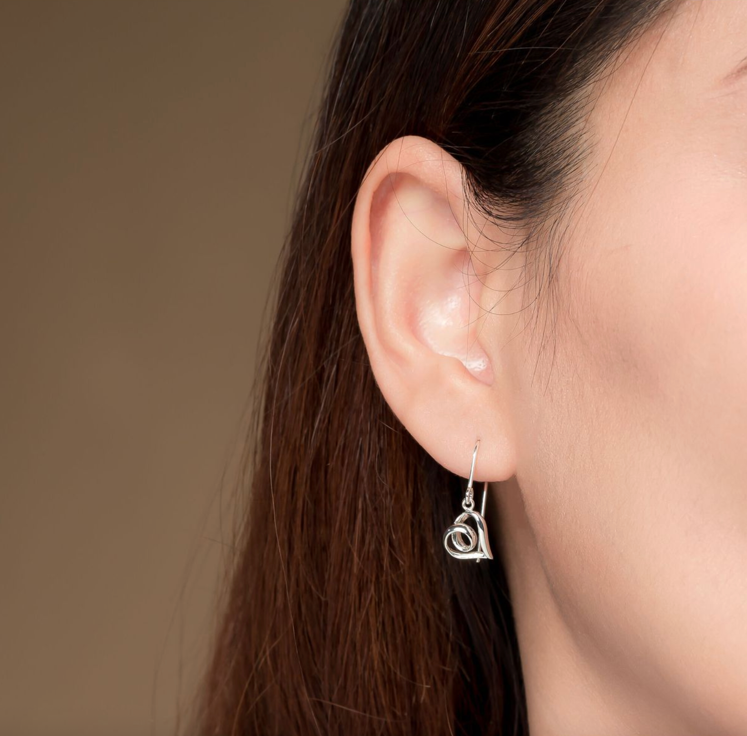 Boma Sterling Silver Infinite Loop Heart Earrings