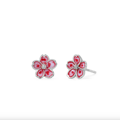 Boma Pink Cherry Blossom Stud Earrings
