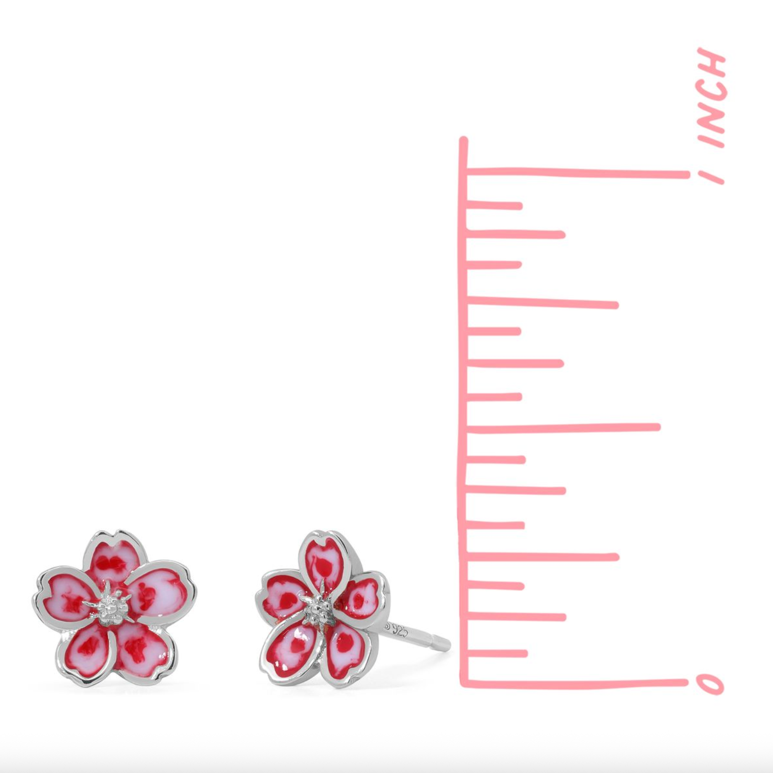 Boma Pink Cherry Blossom Stud Earrings