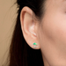 Boma Green Aura Mushroom Stud Earrings