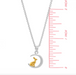 Boma Golden Rabbit and Silver Moon Necklace - 18"