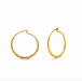 Boma Organic Texture Circle Gold Wire Hoops - Medium