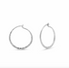 Boma Organic Texture Circle Silver Wire Hoops - Medium