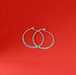 Boma Organic Texture Circle Silver Wire Hoops - Medium