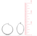 Boma Organic Texture Circle Silver Wire Hoops - Medium